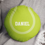 Cool Tennis Ball Round Cushion<br><div class="desc">Fun personalised sports-themed design is the perfect addition to any baby nursery,  children's bedroom,  teen's room,  dorm room,  etc.</div>
