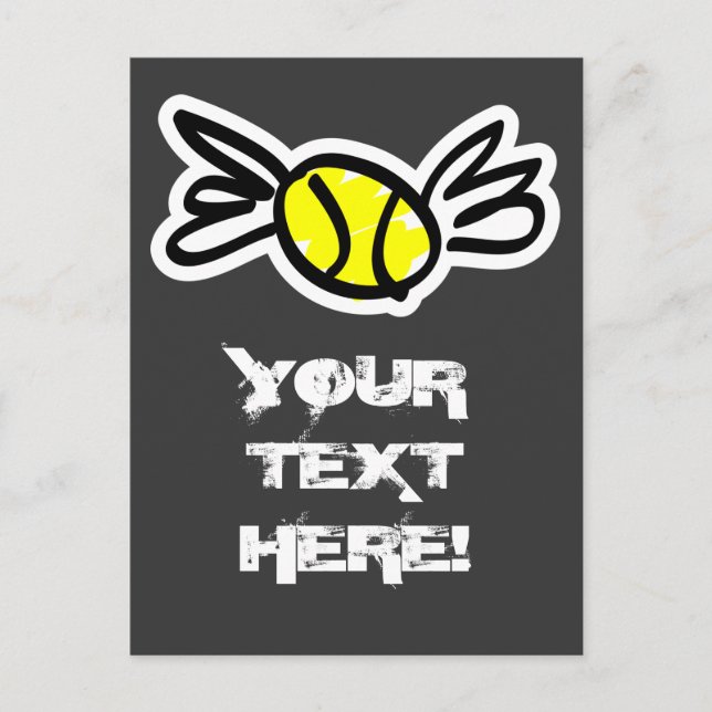 Cool tennis card invitation personlized! (Front)
