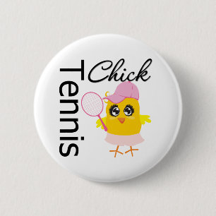 Cool Tennis Chick 6 Cm Round Badge