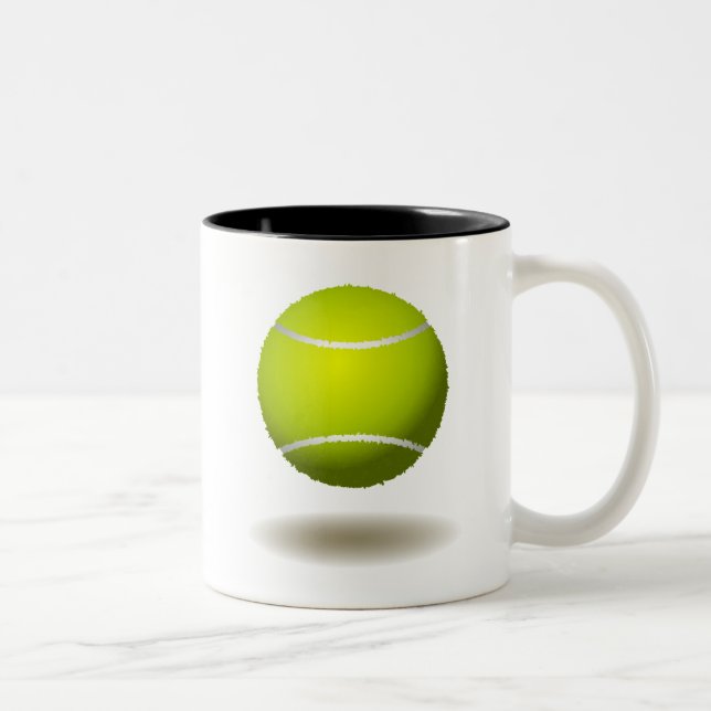 Cool Tennis Emblem 2 Two-Tone Coffee Mug (Right)