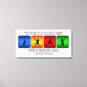 Cool Tennis It Is A Way Of Life (Male) Canvas Print