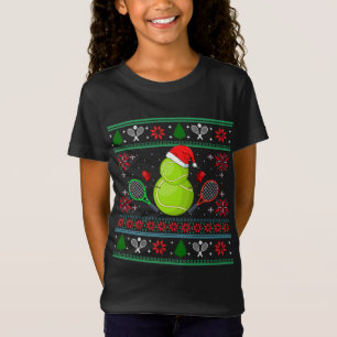 Cool Tennis Santa Hat Ugly Christmas Sweater