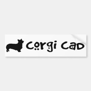Cool Text Corgi Cab Bumper Sticker