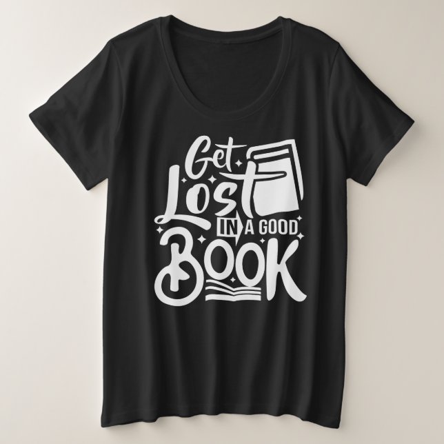 Cool text l Funny and inspirational quote black Plus Size T-Shirt (Design Front)