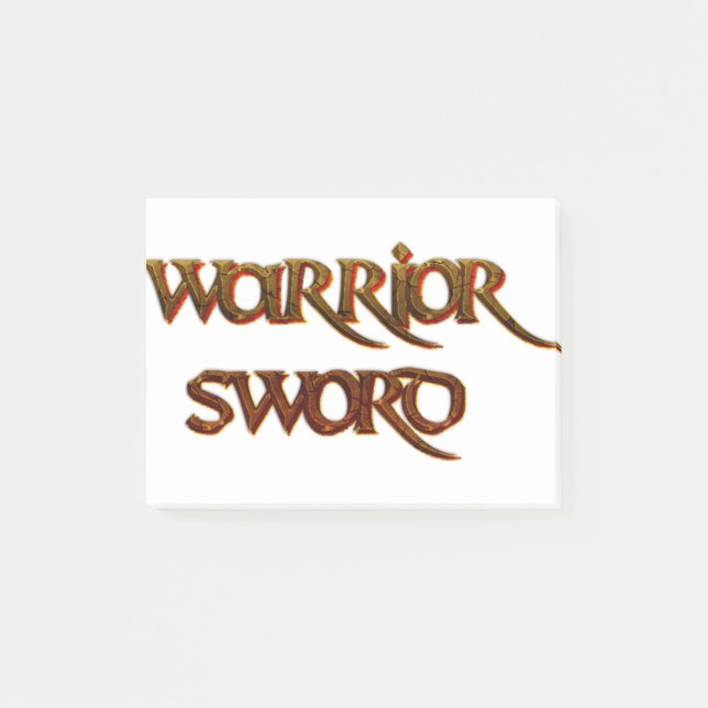Cool Text - Warrior  Sword Post-it Notes (Front)