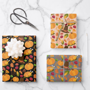cool Thanksgiving tiled pattern Wrapping Paper Sheet