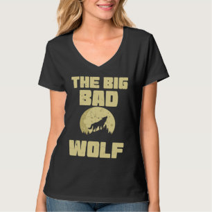 Cool The Big Wolf Howling Moon Fairy Tale Readers T-Shirt