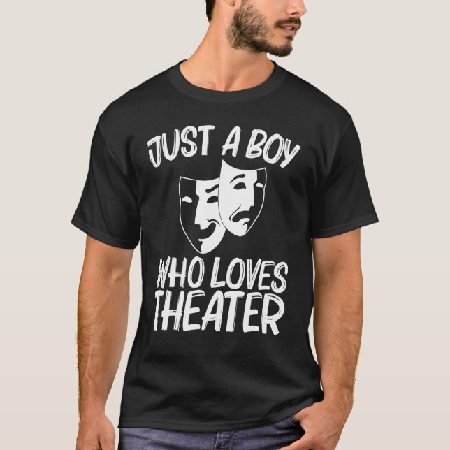 Cool Theatre For Boys Kids Drama Actor Comedy Trag T-Shirt (Front)
