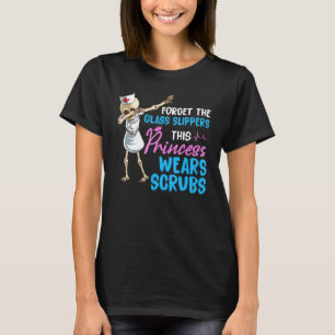 Cool This Princess Wears Scrubs Nurse Skeleton Ha T-Shirt