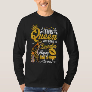 Cool This Queen Was Born In December Leopard High  T-Shirt