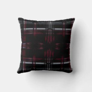 Cool Thrashed Gothic Grungy Grunge Plaid Pattern Cushion