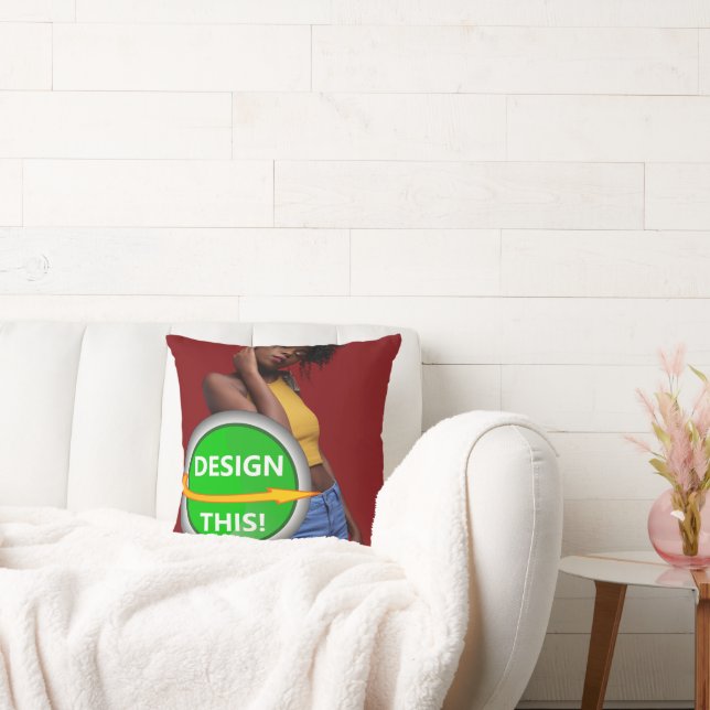 COOL! Throw Pillow 16" x 16" Cotton - Customise  (Couch)