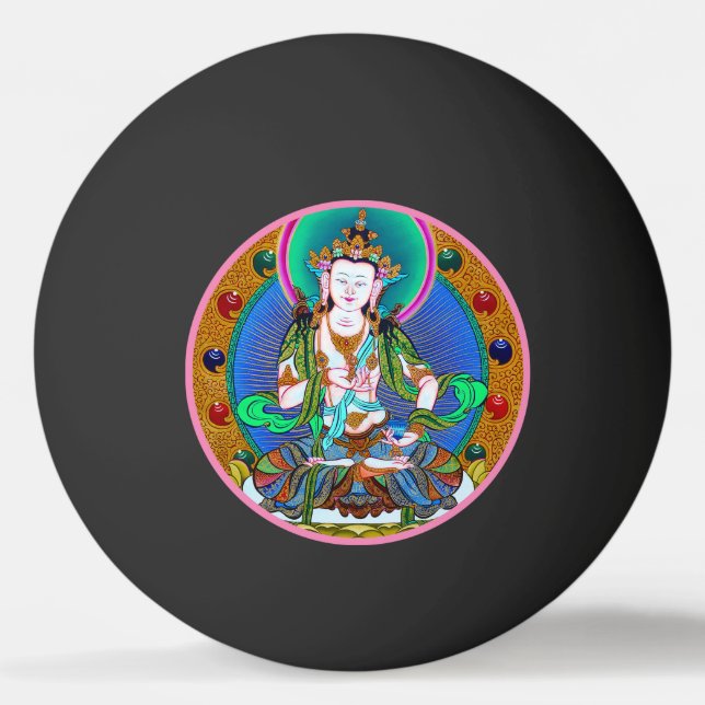 Cool tibetan thangka Vajrasattva tattoo mandala Ping Pong Ball (Front)