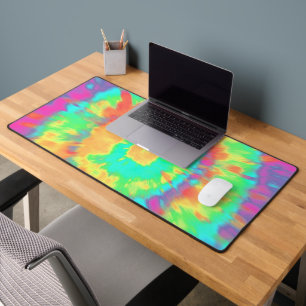 Cool tie dye desk mat