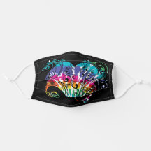 cool Tie Dye Heart on black protective