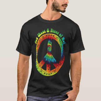 Cool Tie Dye Hippie Peace Sign T-Shirt