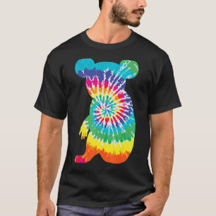 Cool Tie Dye Koala Rainbow Print Animal Hippie T-Shirt