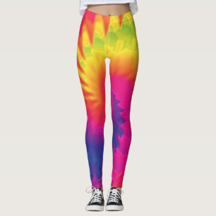 Cool Tie Dye Rainbow Fashion Leggings