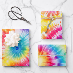 Cool Tie Dye Sun Burst Wrapping Paper Sheet