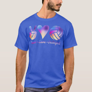 Cool Tie Dye Volleyball Peace Love Volleyball Des T-Shirt