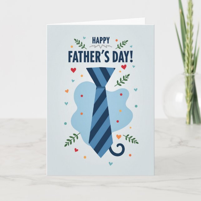 Cool Tie Fathers Day Celebration Card (Front)