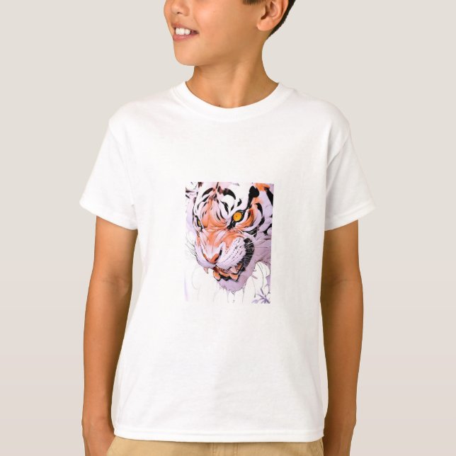Cool Tiger Boy's Graphic T-Shirt (Front)