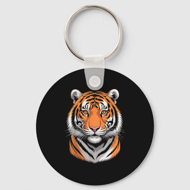Cool Tiger Design For Men Women Siberian Tiger Lov Key Ring (Front)