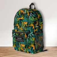 Cool Tiger Jungle Animal, Personalised Name Text