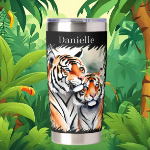 Cool tiger lovers jungle  insulated tumbler