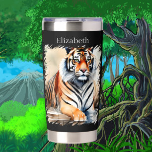 Cool tiger lovers jungle  insulated tumbler