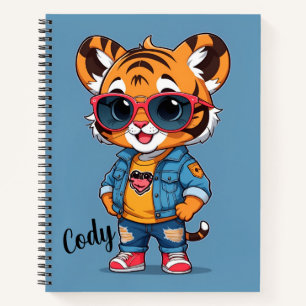 Cool Tiger Personalised Notebook