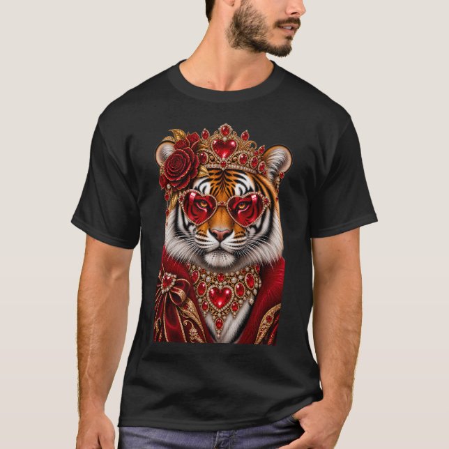 Cool Tiger Roar Leopard Sunglasses, Fierce Tiger  T-Shirt (Front)