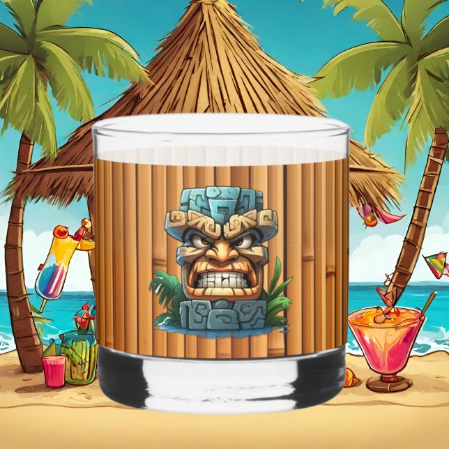 Cool Tiki head party Whiskey Glass (Creator Uploaded)