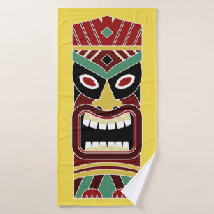 Cool Tiki Totem custom colour bath towel 1
