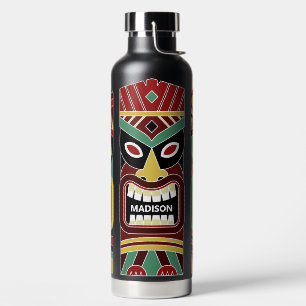 Cool Tiki Totems custom name Water Bottle