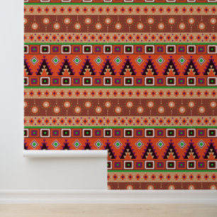 Cool tiled Aztec pattern Wallpaper