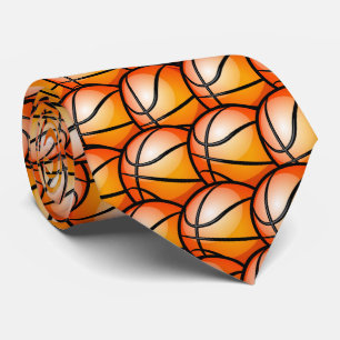 cool tiled Basketball lovers sports  Tie