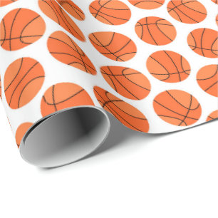 cool tiled basketball sports pattern wrapping paper