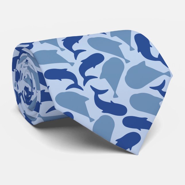 cool tiled beach fish pattern tie (Rolled)