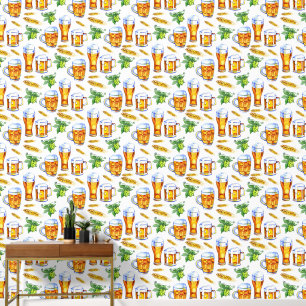 Cool tiled beer pattern wallpaper