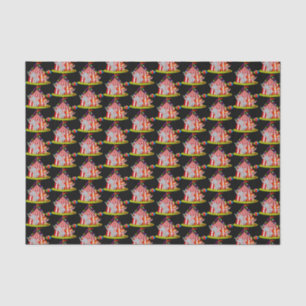 cool tiled circus clown party tissue paper
