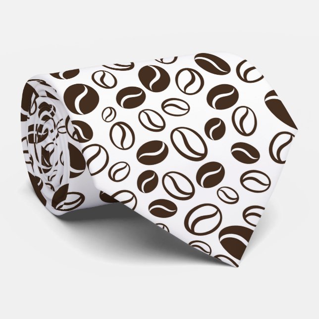 cool tiled coffee bean pattern  tie (Rolled)
