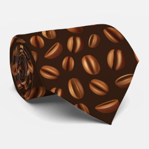 cool tiled coffee bean pattern tie
