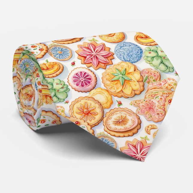Cool tiled cookie pattern  tie (Rolled)