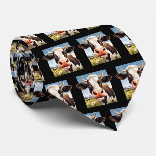 Cool tiled cow lovers  tie