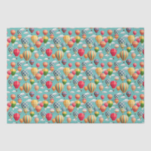 cool tiled hot air balloons party tissue paper