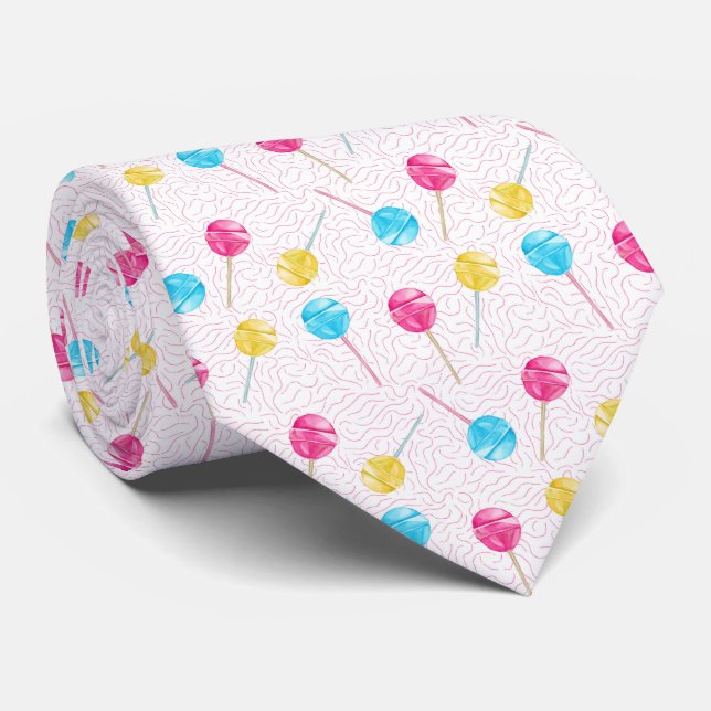 cool tiled lollipop pattern tie (Rolled)