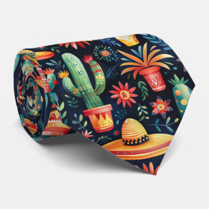 Cool tiled Mexican pattern  Tie