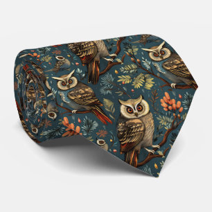 Cool tiled owl pattern tie