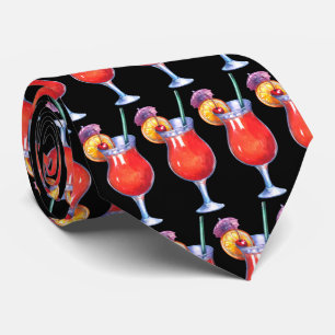 Cool tiled pattern cocktail bartender tie